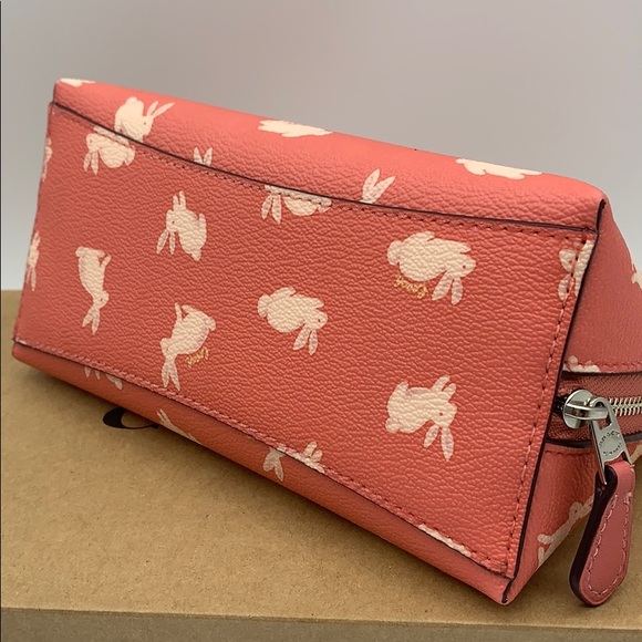 COACH COACH COSMETIC CASE WITH BUNNY SCRIPT PRINT - Picture 16 of 16